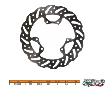 Bremseskive for Delta Braking Honda 125 CR & 250 CR årg. 95 - 01  